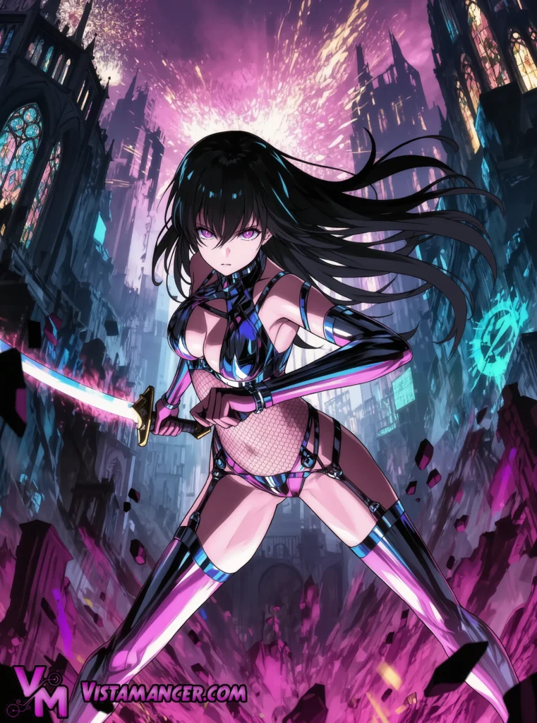 Blade of the Violet Apocalypse - Vistamancer AI Art