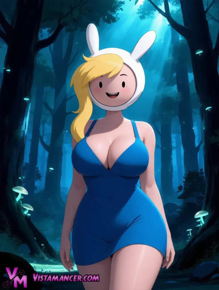 Fiona the Human, The Hero Who Wandered Into the Blue - Vistamancer AI Art