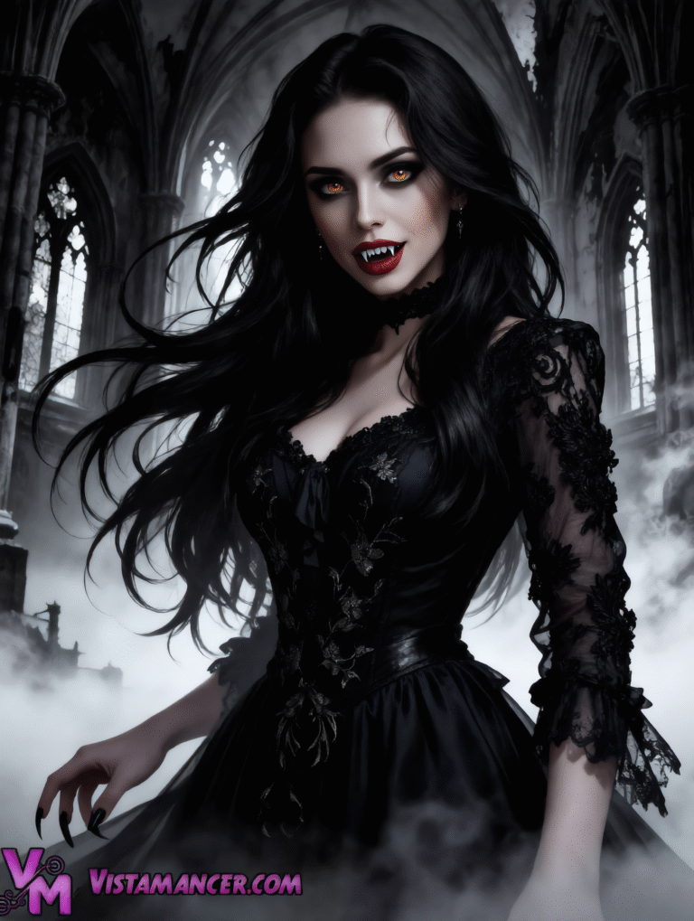 The Crimson Gaze of the Forgotten Cathedral - Vistamancer AI Art
