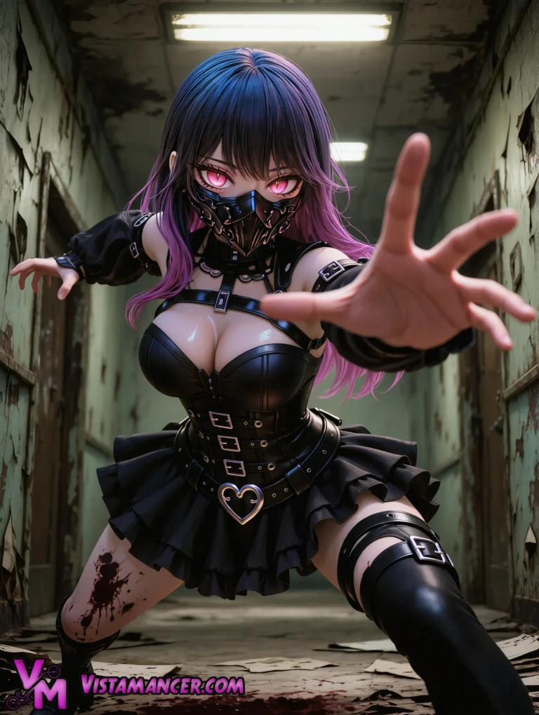 She Reaches Through the Dark - Vistamancer AI Art