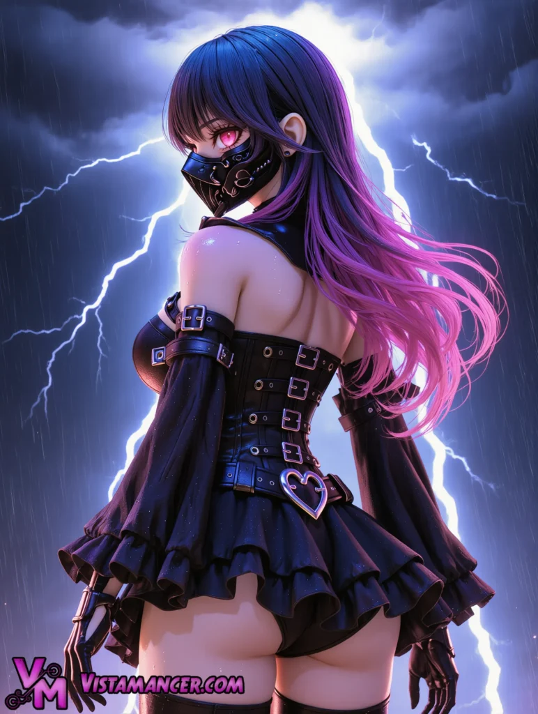 She Turns Into the Storm - Vistamancer AI Art