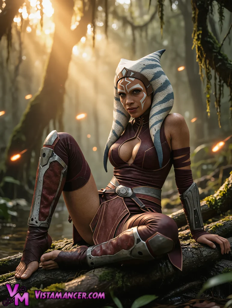 Ahsoka Awakening in the Ancient Wilderness of Peridea - Vistamancer AI Art