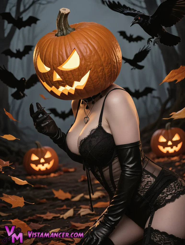 Whispers of the Harvest Queen in the Haunted Woods - Vistamancer AI Art