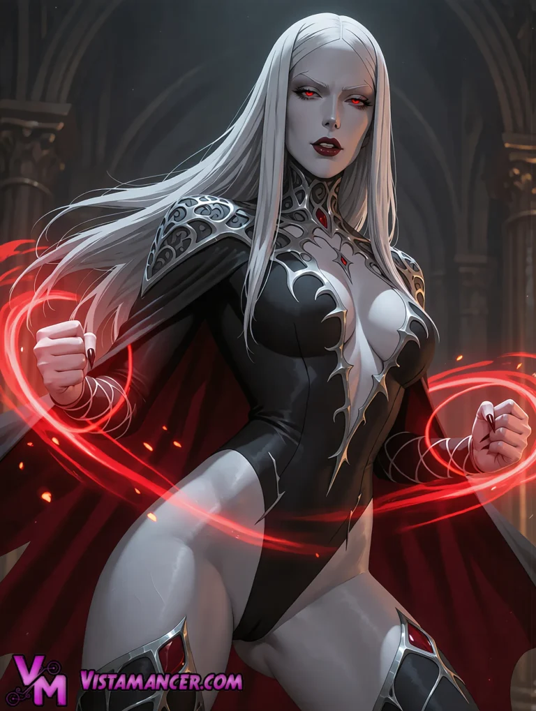 Carmilla Unleashing the Wrath of the Vampire Queen - Vistamancer AI Art